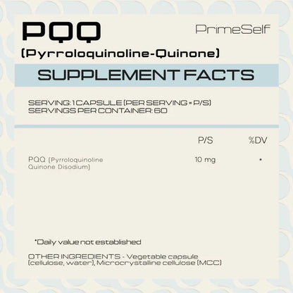 Pyrroloquinoline-Quinone (PQQ) PrimeSelf