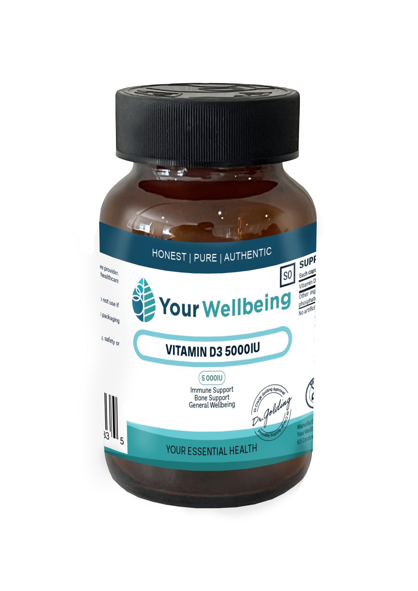 YOUR WELLBEING VITAMIN D3 5000IU 60 CAPS